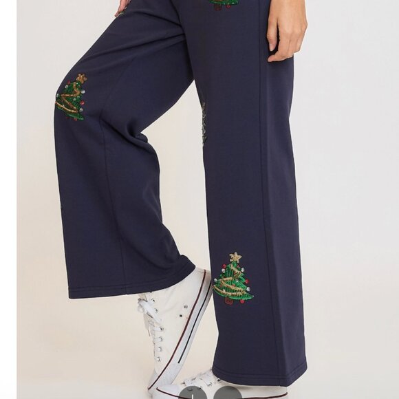 282.Womens Christmas Tree Sequined Pants - Picture 3 of 4